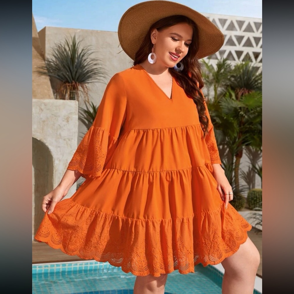 Orange SHEIN dress/coverup summer